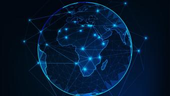 Africa Map Blue
