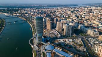  Panoramic view of Belgrade Waterfront