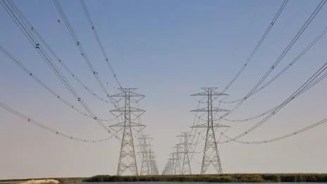 Image of ultra-high voltage overhead transmission grids.